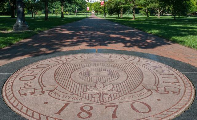 Presidential seal on The Oval