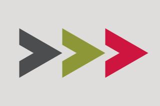 Decorative arrow graphics used in sustainability branding