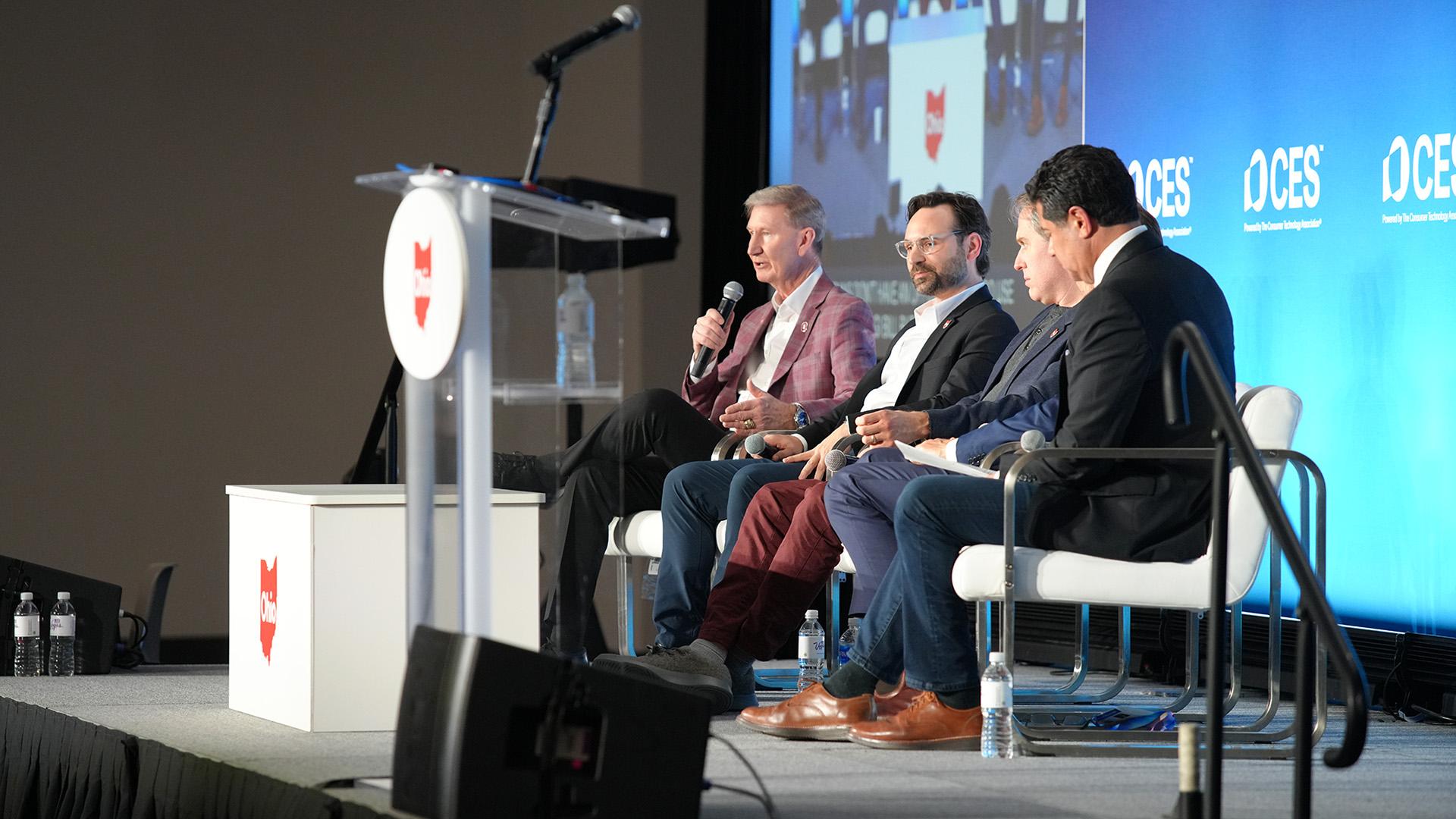 President Carter speaking on a panel at CES