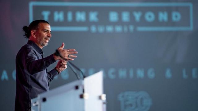 Photot of Jamie Casap, Google's chief education evangelist, at Think Beyond.