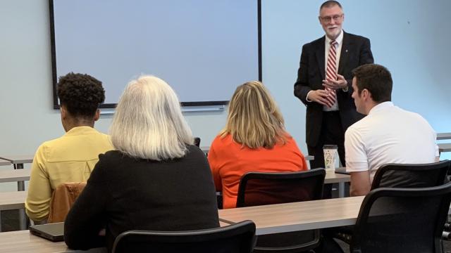Provost teaching class